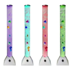 Novelty Fish Lamp Color Changing LED Aquarium Bubble Fish Water Tube Floor Lamp Water Bubble Lamp