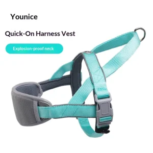 Nylon Pet Collars Leashes Harnesses for Dog with Anti Pull Design Adjustable Leash for Middle or Large Dog