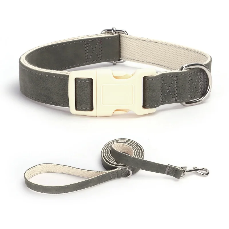 Nylon Soft Eco Friendly Dog Leash and Collar with Quick Release Durable Simple Design