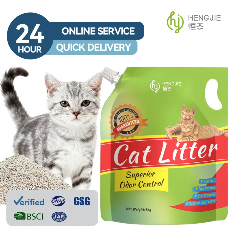 ODM OEM Hot Selling Easy to Clean Clumping Dust Free Bentonite Cat Litter