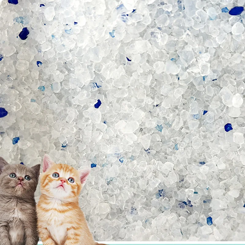 ODM OEM Large Particle Crystal Silica Cat Litter Flushable Eco Friendly Features Fast Clumping Strong Odor Control Dust Free