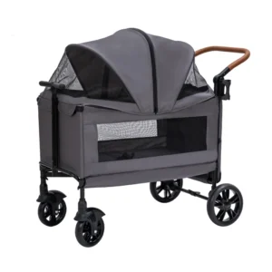 OEM 50kgs Bearing Capacity Detachable Top Cover Breathable Windproof Foldable Double Decker Dog Car Pet Carrier Pet Stroller