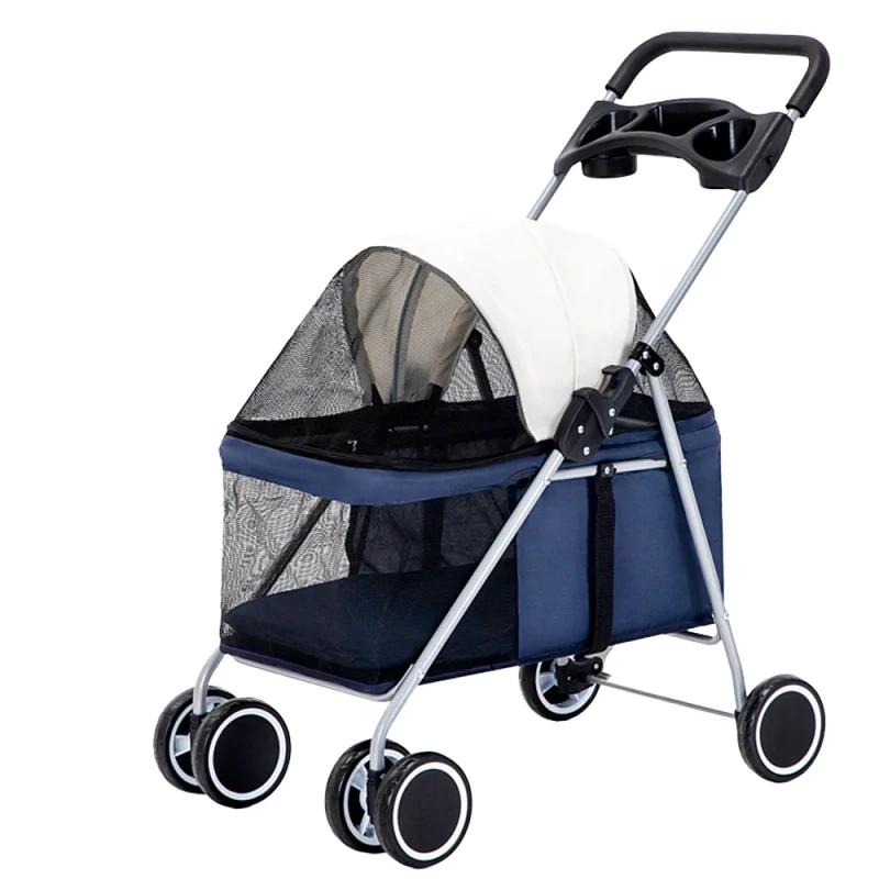 OEM Airline Approved Foldable 4-Wheel Trolley Pet Carrier Portable Travel Dog and Cat with Detachable Wheels