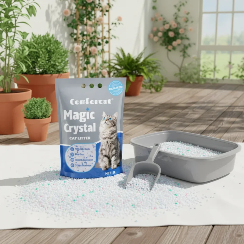 OEM Bulk Eco Friendly Silica Crystal Cat Sand Natural Mineral High Absorbability