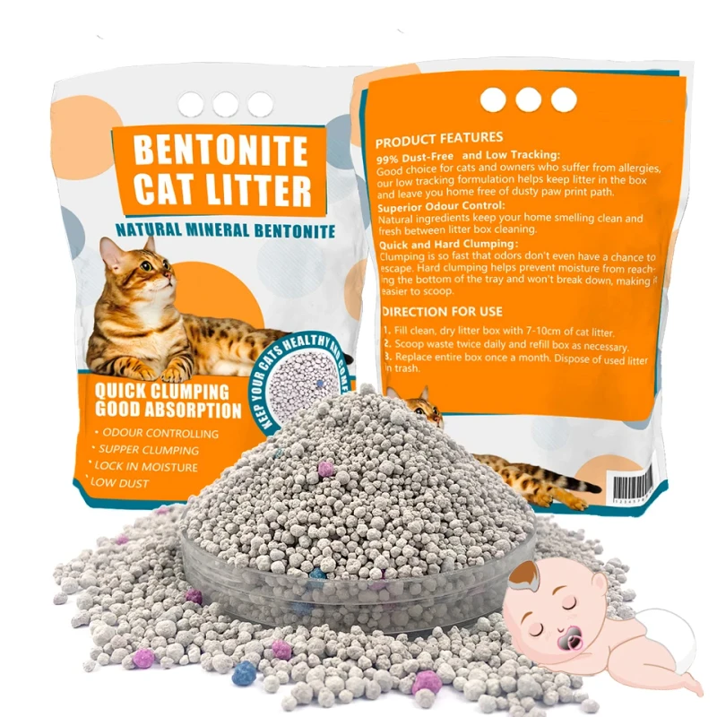 OEM Cat Litter Quick and Strong 5L 10L 10kg 20kg Clumping Bentonite Bulk Cat Litter
