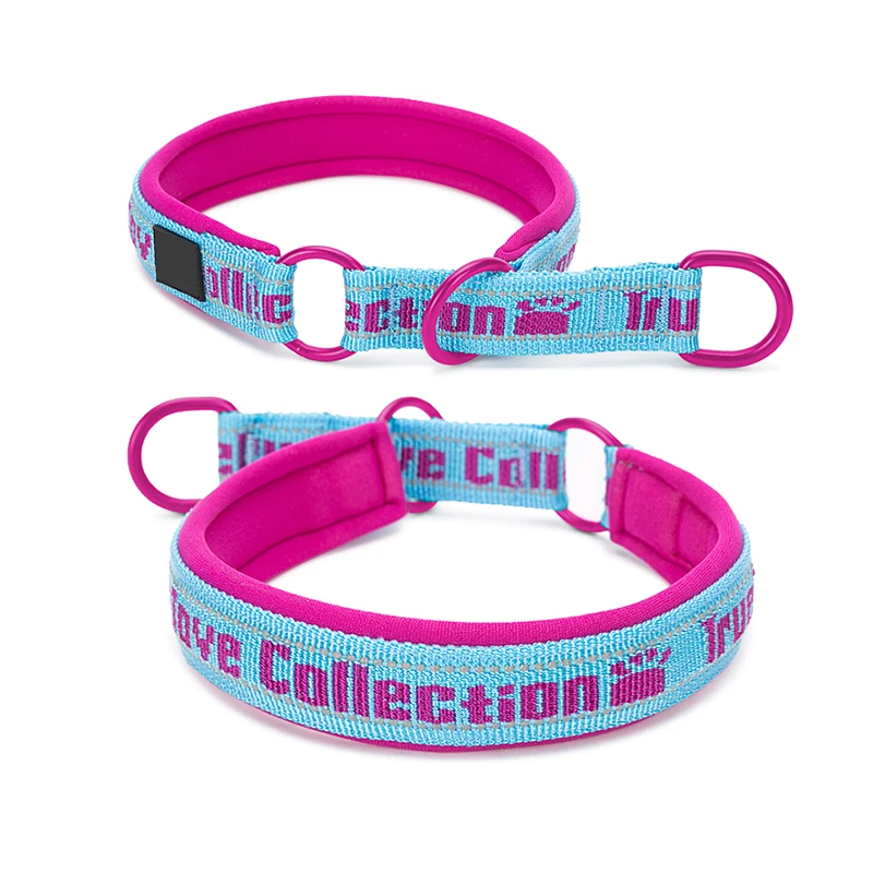 OEM Custom Logo Fashion Durable Reflective Soft Large Dog Collar Adjustable Pet Collars for Puppy Breathable Cat Training Collar