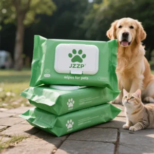 OEM Custom Logo Pet Wipes 80pcs for Dogs & Cats Mild Formula Durable Bamboo Viscose Material