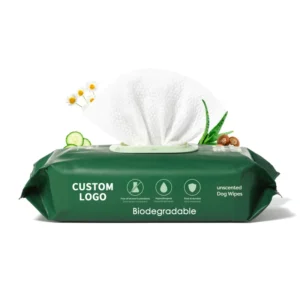 OEM Custom Logo Pet Wipes Natural Eco Friendly Biodegradable Hypoallergenic Alcohol Free Unscented Dog Cat Cleaning Wipes
