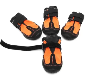OEM Custom Logo Waterproof Safety Pet Booties Outdoor Dog Shoes with Reflective Anti Slip Sole Durable Pet Dog Shoes