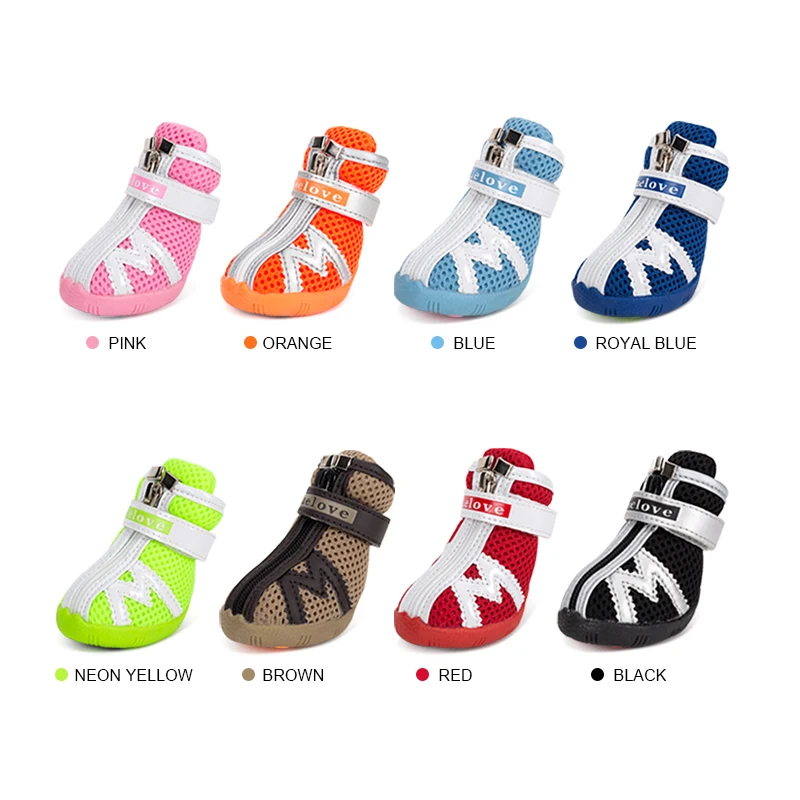 OEM Custom Logo Winter Snow Reflective Designer Breathable Pet Dog Shoes Fashion Warm Dog Boots Outdoor Anti Slip Rain Boots