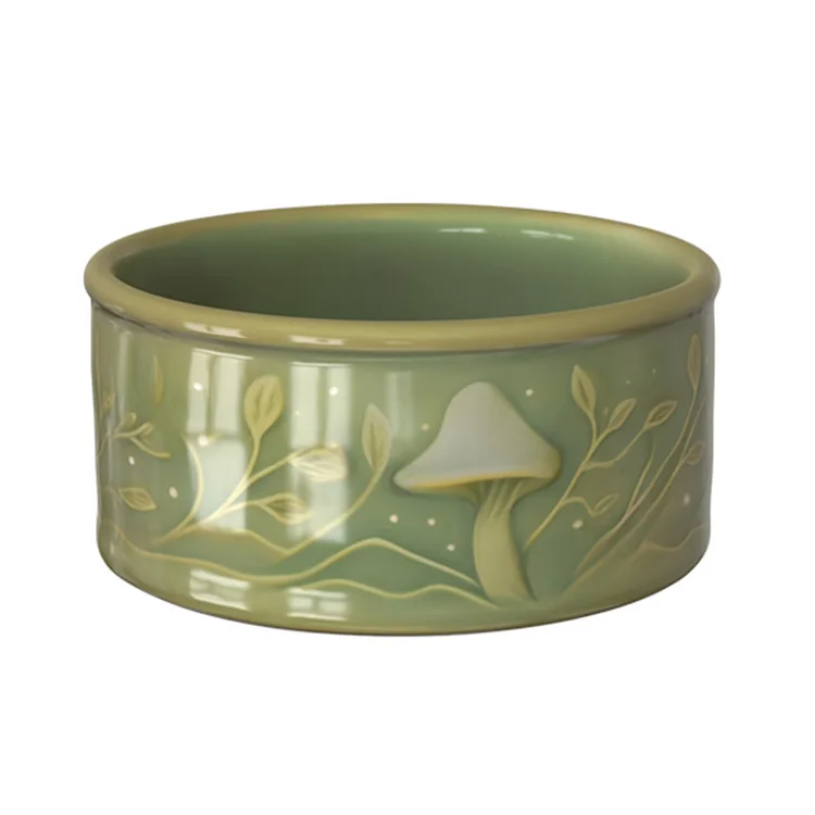 OEM Custom Pet Bowl Feeder Luxury Ceramic Dog Bowl Heavy Non Slip Cat Feeder Crock Dish Food Water Bowl for Small Medium Pets