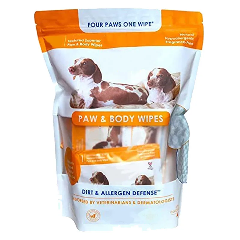 OEM Disposable Pet Wet Wipes for Cleaning Dog's Body and Paws Compostable Travel Size Natural Pet Wipes