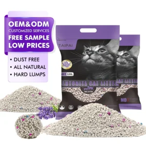 OEM Dust Free 100% Natural Sodium Cat Sand Lavender Scent Fast Clumping Colorful Bentonite Cat Litter