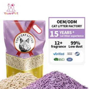 OEM Factory Direct Sales Premium 100% Natural Lavender Plant Degradable Super Absorbent Tofu Cat Litter Sand