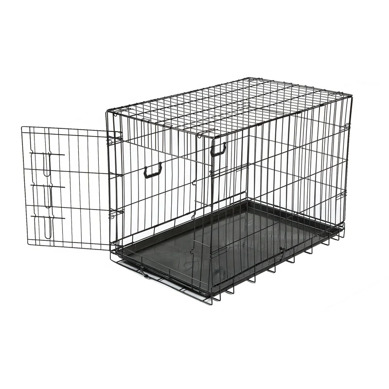 OEM Factory Modern Metal Pet Crate Cages Large Dog Kennel Folded Voyager Dog Crate 36 Inch With Bulk Price