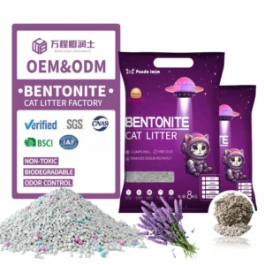 OEM Factory Natural Organic Bentonite Cat Litter Clumping Premium Fragrant Ball Shape Clay Cat Sand Litter