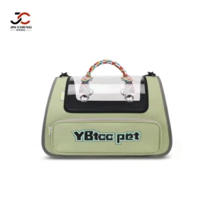 OEM Foldable Nylon Pet Travel Carrier Breathable Anti-anxiety Transparent Window Cat Dog Bag Single Shoulder Crossbody Handheld