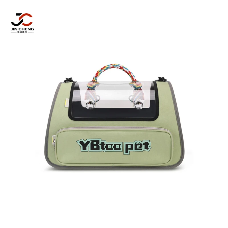 OEM Foldable Nylon Pet Travel Carrier Breathable Anti-anxiety Transparent Window Cat Dog Bag Single Shoulder Crossbody Handheld