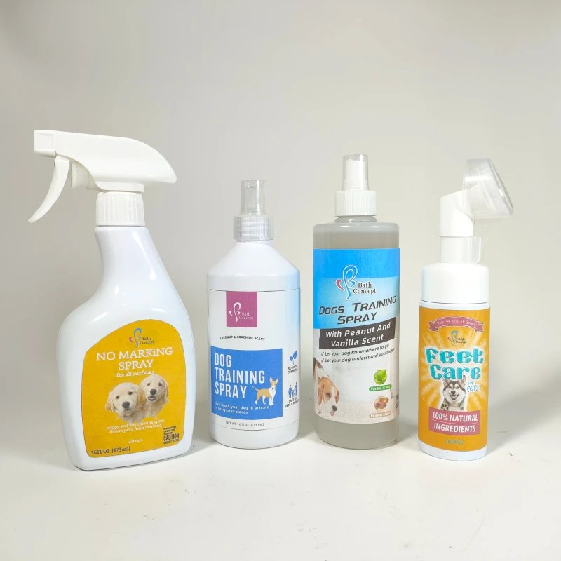 OEM Grooming Pets Dog Care Products Pet Dog Feet Care Foaming Cleanser Training Spray Dog Pet Care Set