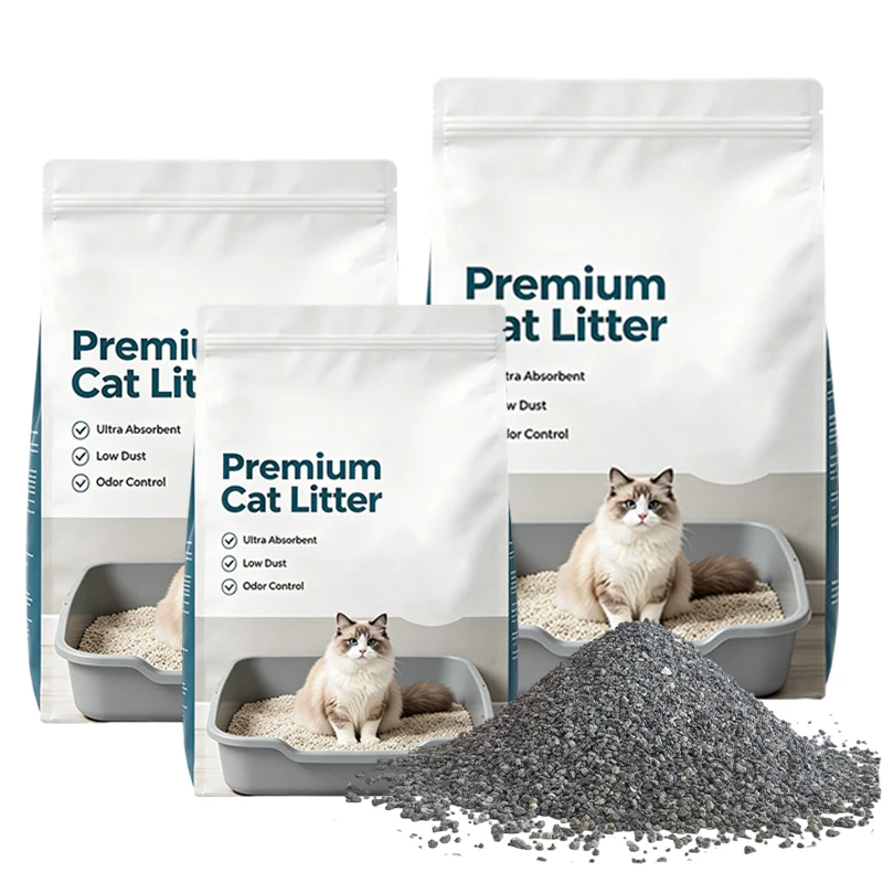 OEM High Quality Fast Clumping Low Dust Easy to Clean Excellent Odor Control Long Lasting Effect Bentonite Cat Litter