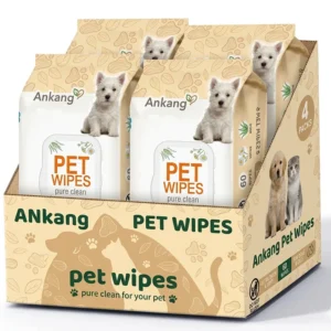 OEM Hypoallergenic Pet Wipes for Dogs Cats Factory Disposable Biodegradable Fragrance Free Deodorising Dog Wipes