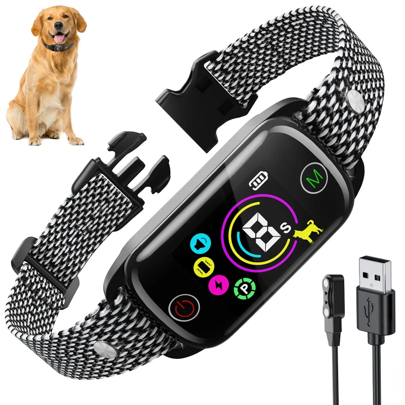 OEM IP67 Waterproof Eco Friendly 15 Day Battery Life Automatic Rechargeable Anti Bark Vibration Dog Bark Control Smart