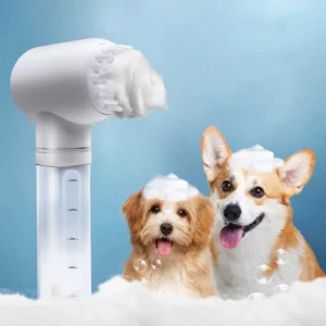OEM Luxury Rechargeable Automatic Foam Pet Cleaning SPA Bath Electric Massage Brush for Dogs and Cats Bathing