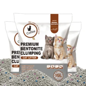 OEM Manufacturer 10L Cat Litter Coffee Aroma Odor Lock Strong Dust Free Clumping High Quality Sand Bentonite Cat Pet Litter