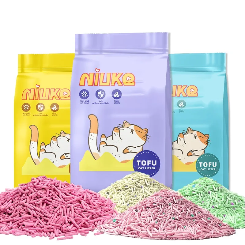 OEM Manufacturer 5 Flavors Tofu Cat Sand 6L 7L Clumping Flushable Tofu Cat Litter