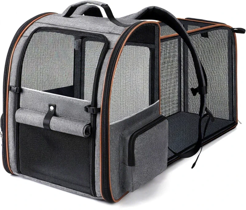 OEM Manufacturer's Fashion Zipper Portable Detachable Soft sided Polyester Eco friendly Pet Carrier Airline Approved Dogs Cats