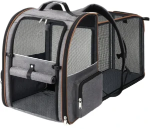 OEM Manufacturer’s Portable Expandable Collapsible Detachable Soft Sided Fashion Pet Carrier Airline Approved for Dogs and Cats Wheels