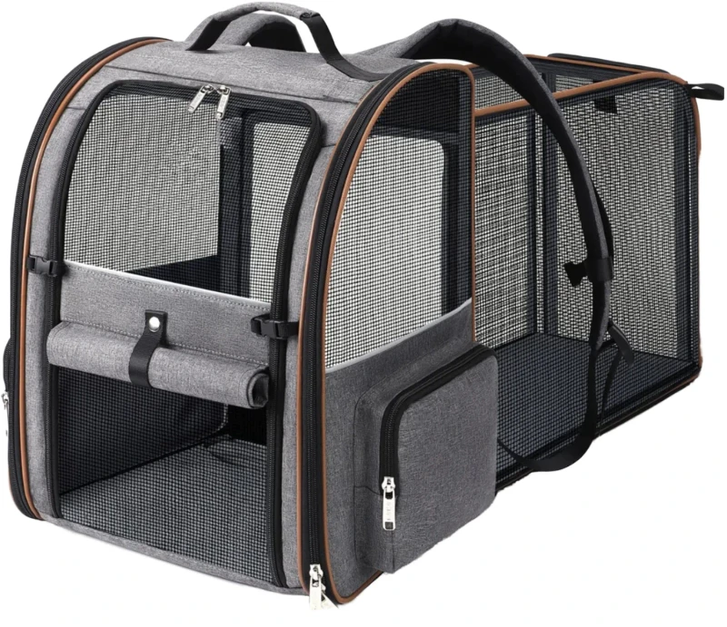 OEM Manufacturer's Portable Expandable Collapsible Detachable Soft Sided Fashion Pet Carrier Airline Approved for Dogs and Cats Wheels