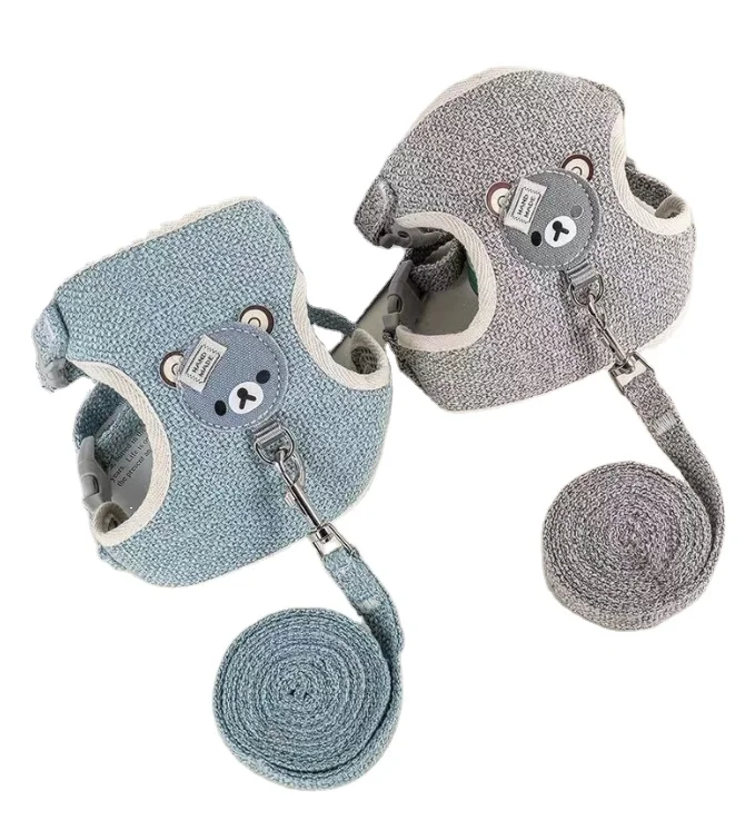 OEM Manufacturing Durable Comfortable Dog Harness Leash Set for Teddy Small Puppy