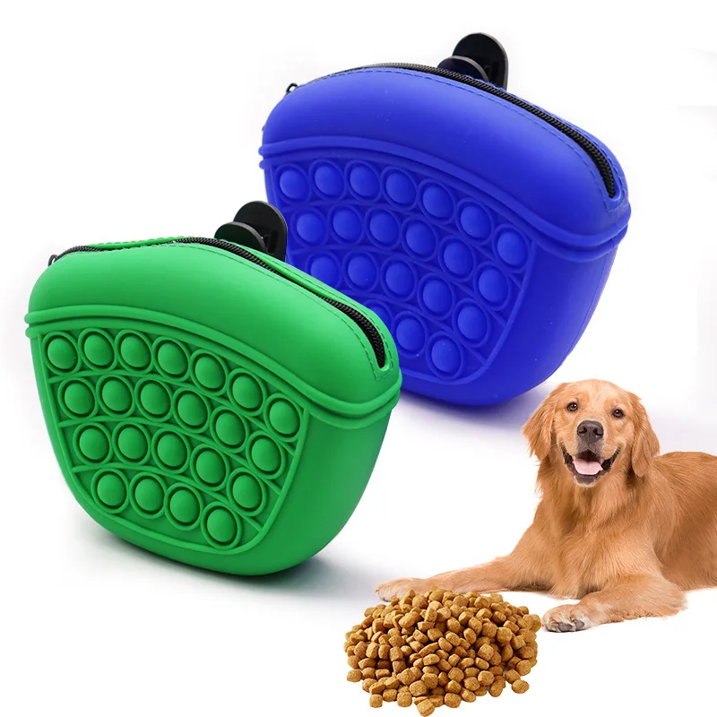 OEM Modern Outdoor Silicone Dog Food & Treat Pouch Durable Eco Friendly Portable Dog Accessories