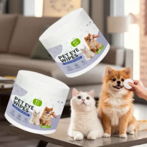 OEM ODM 100pcs Bulk Dog Cat Wet Wipes Thick Round Pad for Daily Grooming Round Wipes for Puppy Kitten