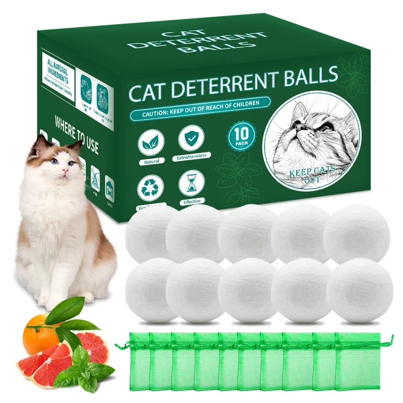 OEM ODM Cat Repellent Balls Customized Non Toxic Cat Deterrent to Keep Cats Off Garden Yard Patio Stop Digging Scratching