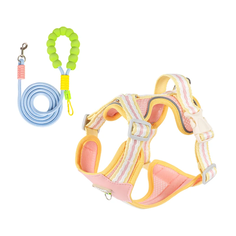 OEM ODM Colourful Color Classic Edition Leather Nylon Lively Cute Small and Medium Sized Dog Harness