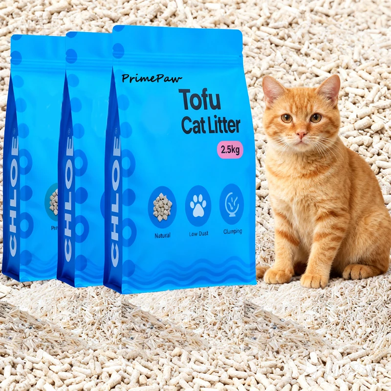 OEM ODM Custom 5L 10L Dust Free Strong Clumping Eco Friendly Flushable Biodegradable Broken Print Cat Litter Easy Clean Bag