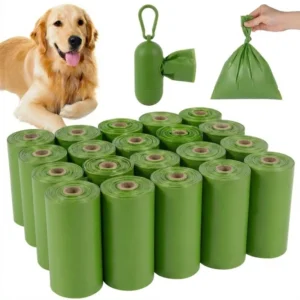 OEM ODM Custom Disposable Biodegradable Eco Friendly Dog Poop Bag Dispenser Portable Solid Color Pet Waste Trash Bags