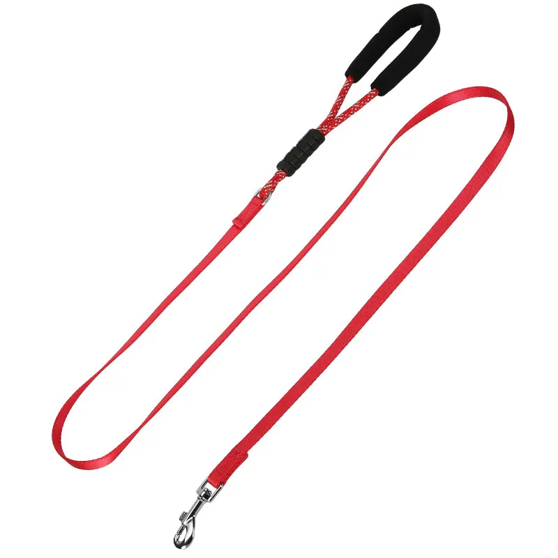 OEM ODM Custom Logo Retractable Durable Dog Lead Rope Nylon Breathable Soft Neoprene Handle Lightweight Pet Cat Leash Set