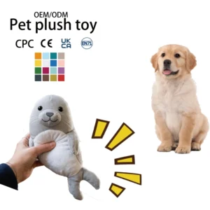 OEM ODM Customizable Soft Stuffed Cute Plush Pet Toy Dogs Cats Fun Puppy Chew Toy With Sound