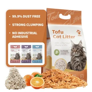 OEM ODM Eco Friendly Fast Clumping Biodegradable Dust Free Flushable Food Grade 6L 7L Lavender Flavor Cat Litter