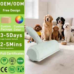 OEM ODM Factory Pet Grooming Products Two Way Reusable Cat Pet Hair Remover Roller Sticker Pet Remover Brush