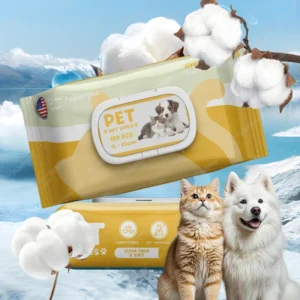 OEM ODM Factory Various Fragrances 100 Pcs Ears Eyes Paws Skin Wipes Pet Wet Wipes
