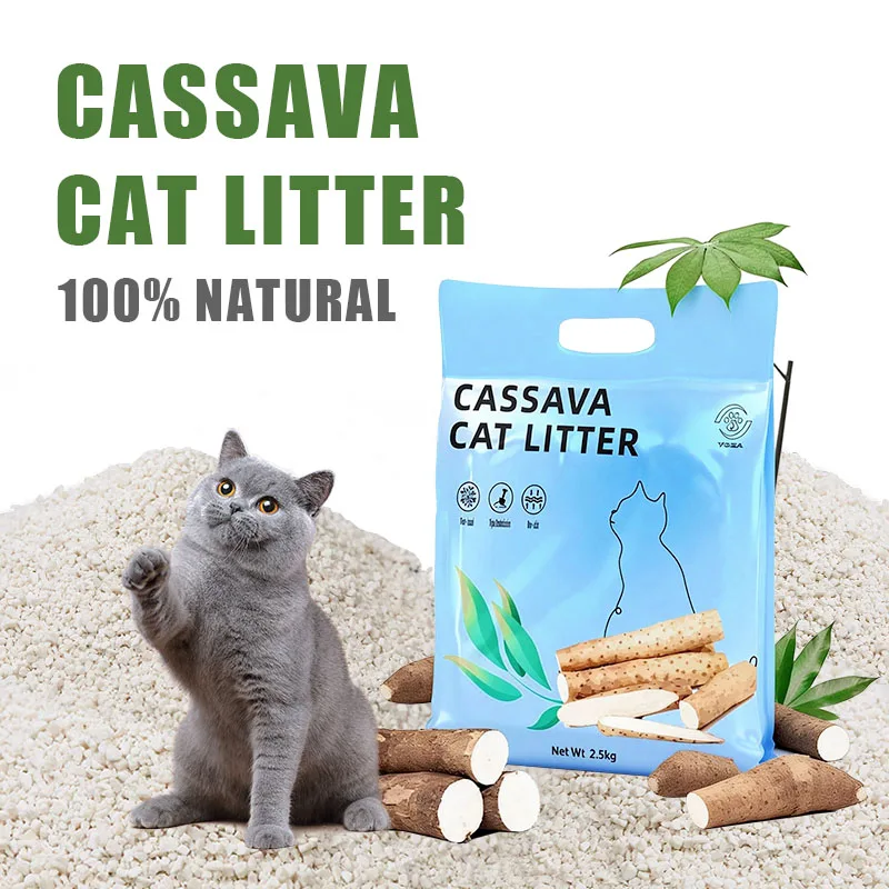 OEM ODM High Quality Fast Clumping Eco Friendly Natural Cassava Cat Litter