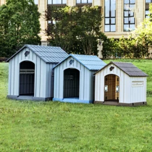 OEM ODM Large Pet Dog House Solid Pattern Outdoor Dog Kennel Waterproof Plastic Dog House