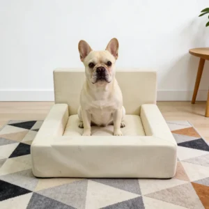 OEM ODM Luxury Rectangular Dog Bed with Solid Animal Pattern for Cats and Dogs