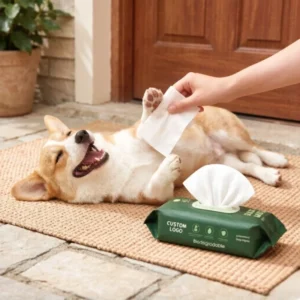 OEM ODM Pet Wet Wipes for Dogs Cats Paw Body Care Deep 100% Bamboo Fiber Soft Biodegradable Hypoallergenic Mild Formula