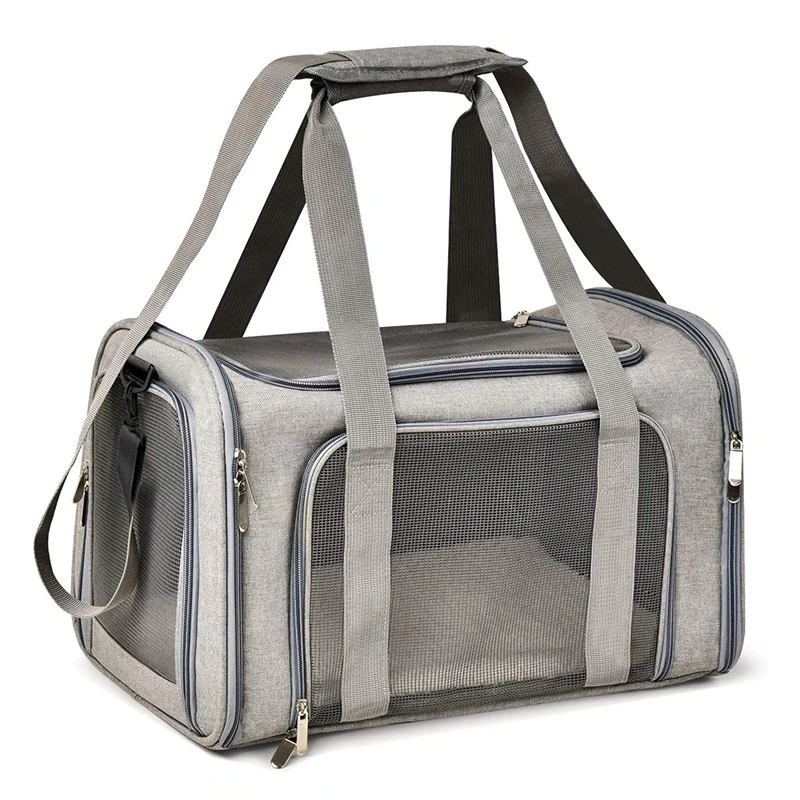 OEM ODM Portable Classic Sport Outdoor Small Pets Carrier Modern Soft Sided Pet Dogs Cats Breathable Waterproof Zipper
