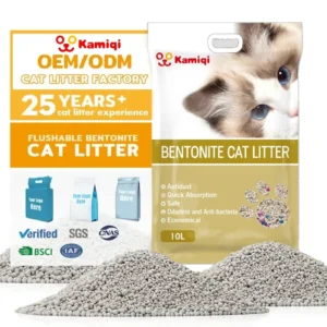 OEM ODM Premium Clean White Bentonite Cat Litter Mineral Cat Litter Clumping Bentonite Cat Litter